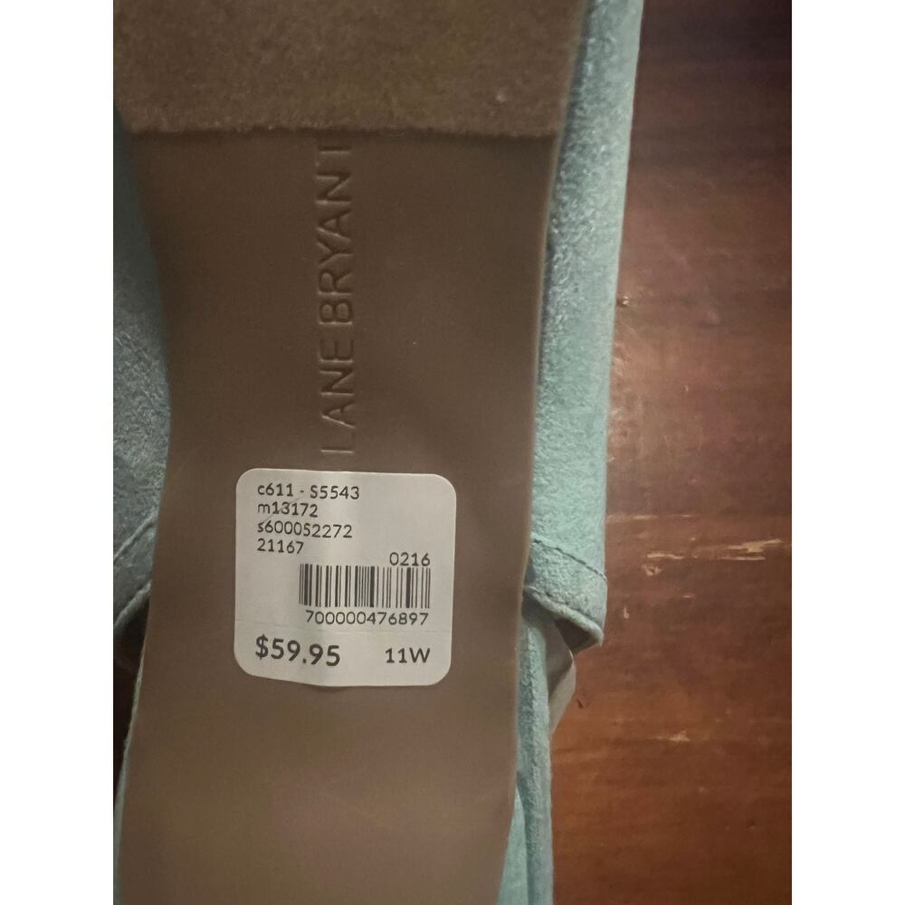 NWT Lane Bryant Women's Sweet Mint Sling Back Heels sz 11W 3 1/4" heel classic - Picture 10 of 16